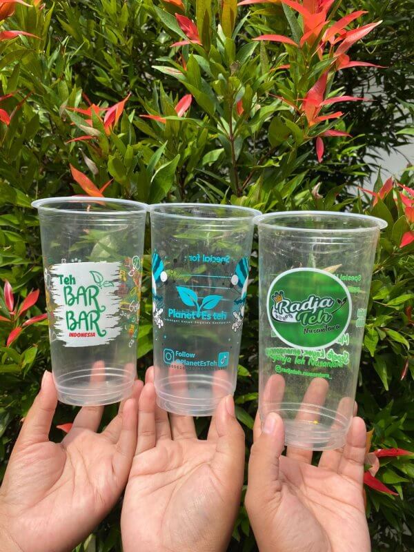 Cup Plastik Printing 6 Warna